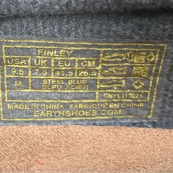 Earth Origins Shoes Size 9.5 M Blue Perforated Nubuck Scarf Slip On Flats Finley - Picture 7 of 7